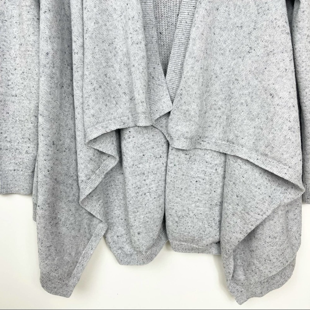 Lou and Grey Waterfall Drape Gray Knit Cardigan - Picture 2 of 10
